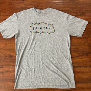 FRIENDS TV SHOW GRAY T-SHIRT SZ XLT EXTRA LARGE TALL